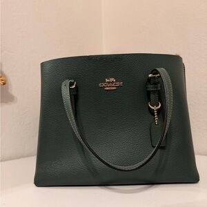 Coach Dark Green Leather Shoulder Bag